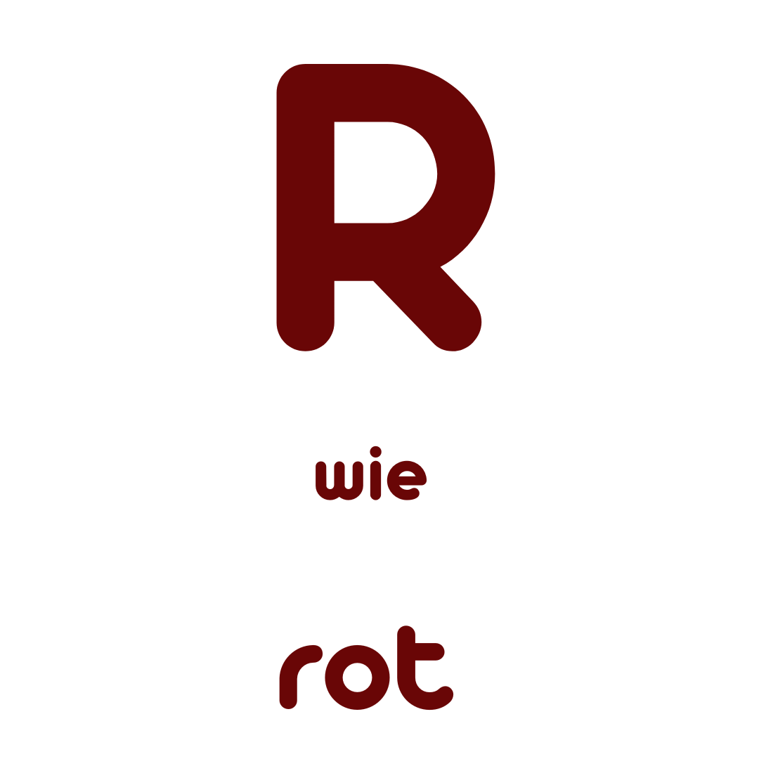 R wie rot