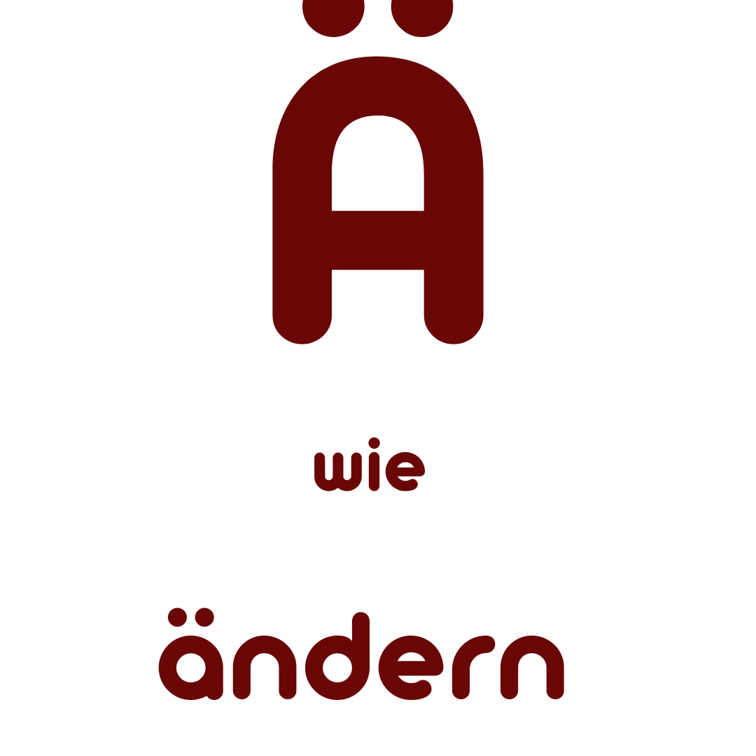 Ä wie ändern
