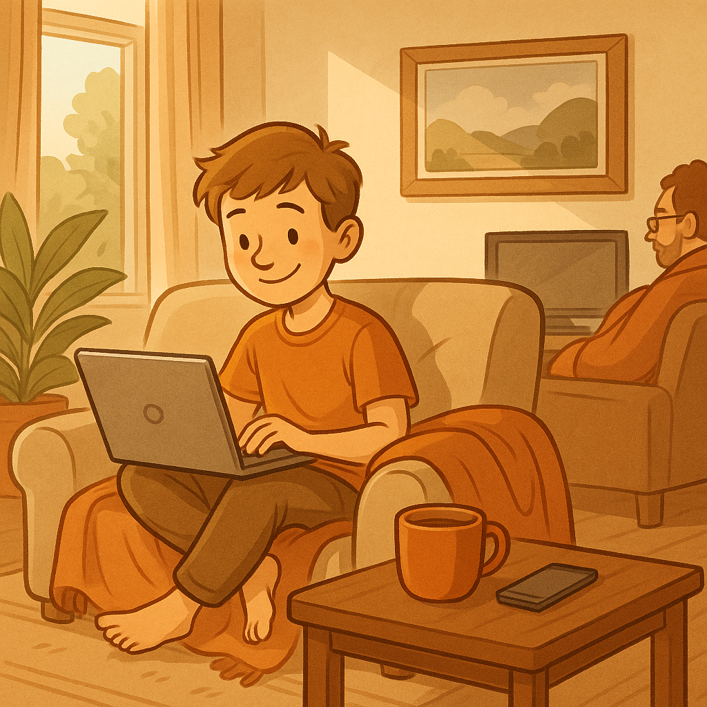 Ein Samstag zu Hause