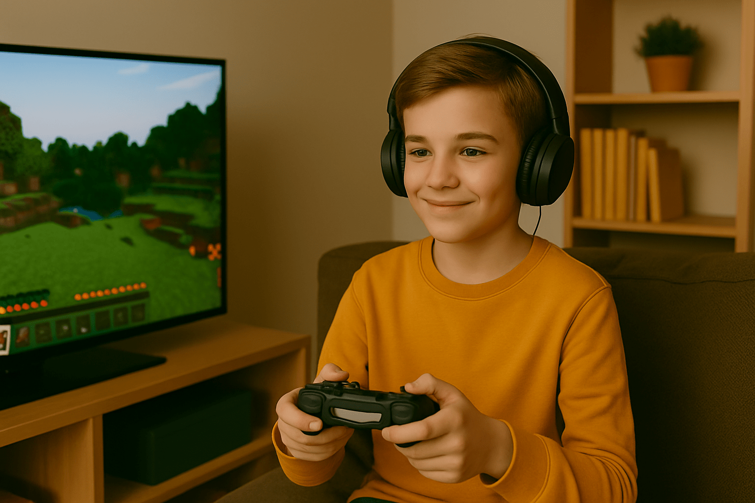 Ich spiele Computerspiele Foto