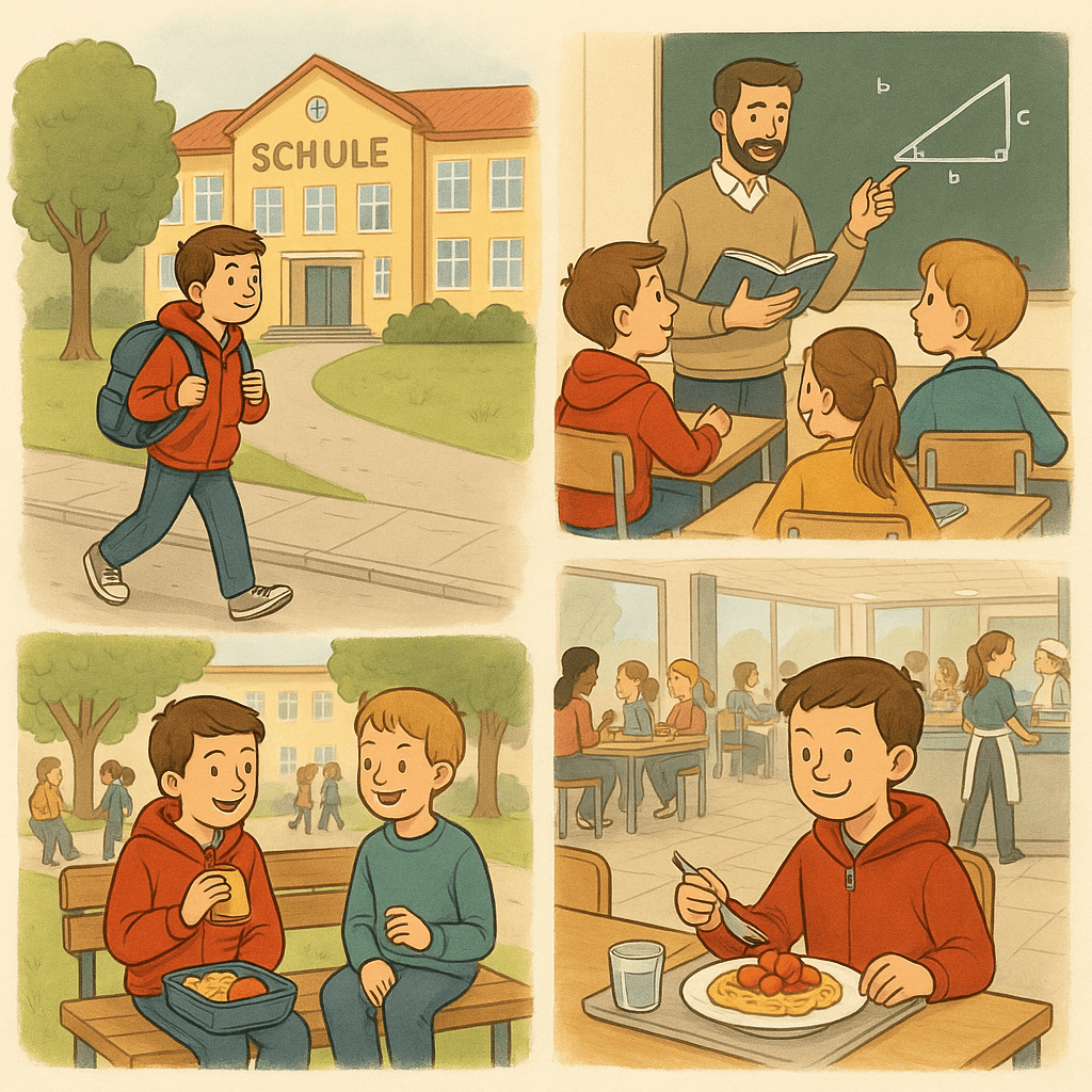 Mein Tagesablauf in der Schule Foto