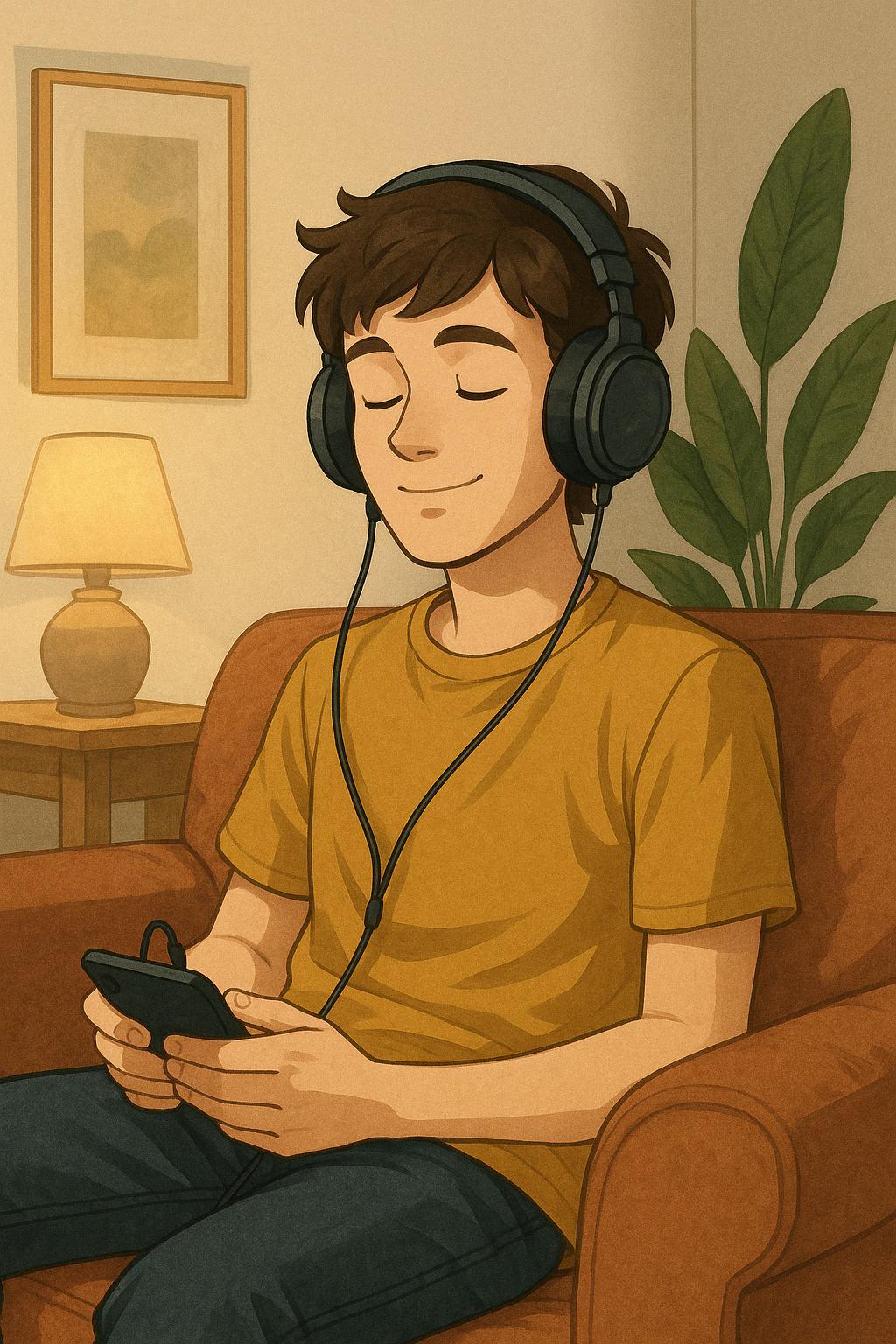 Musik mit Kopfhörern hören