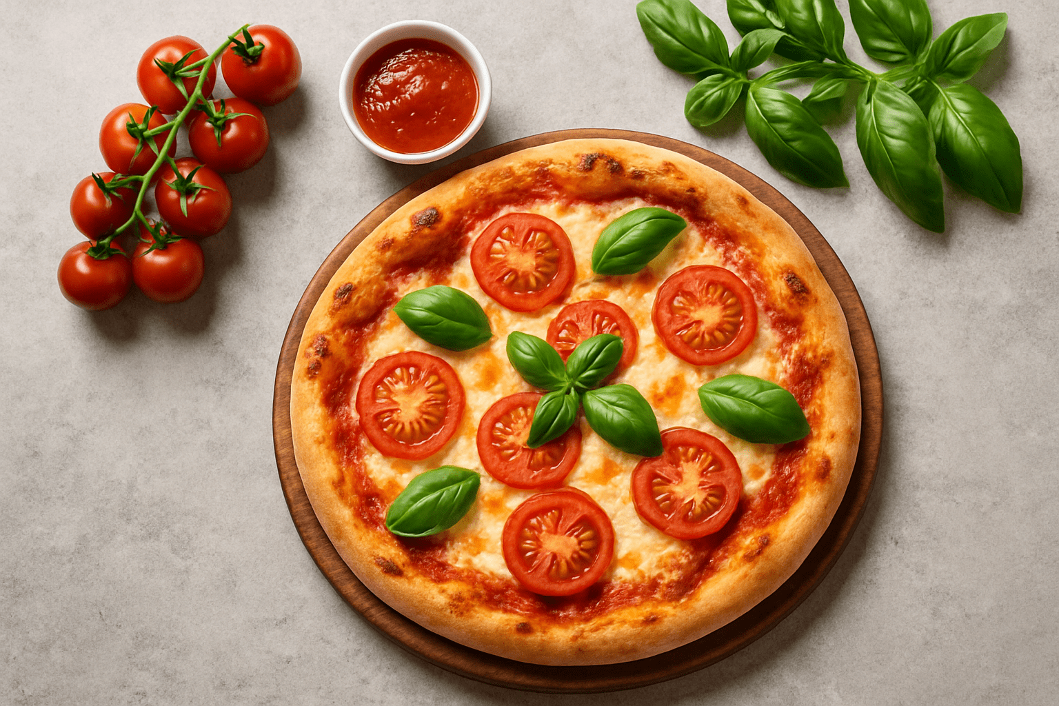 Rezept: Pizza Margherita
 Foto