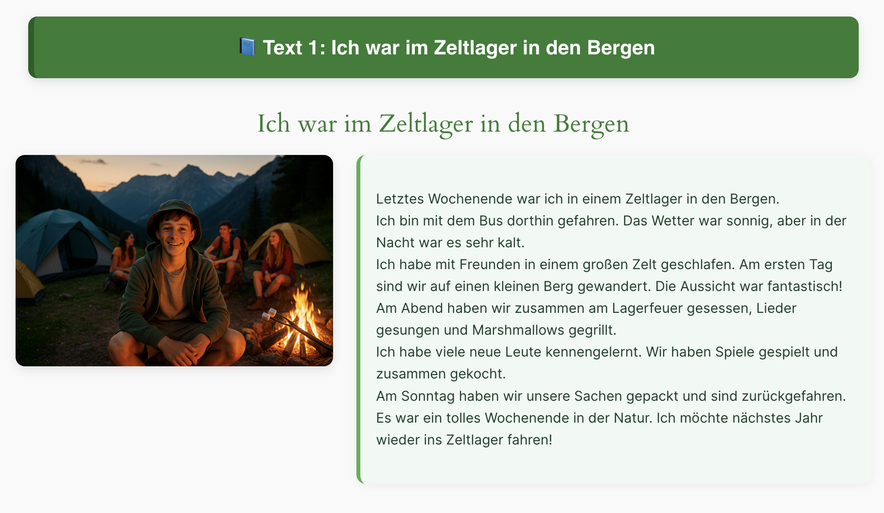 A2 Leselektüre Deutsch: Freizeit und Hobbys | GERMANNIKA