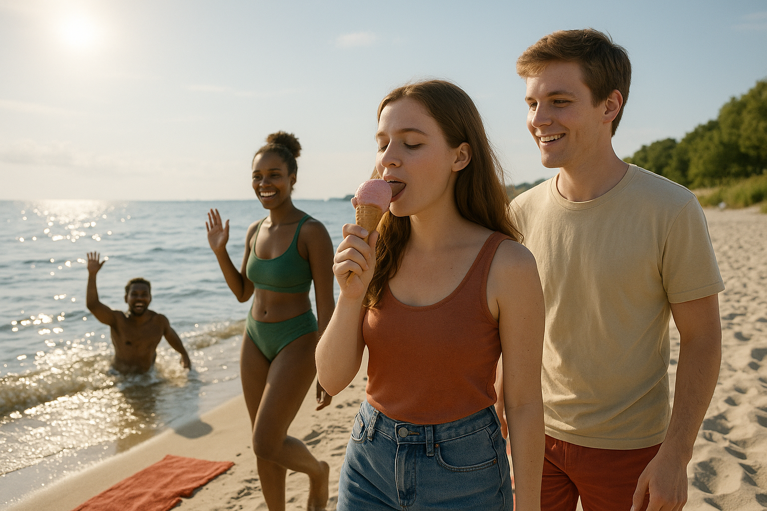 Am Meer habe ich meine Freunde getroffen
 Foto