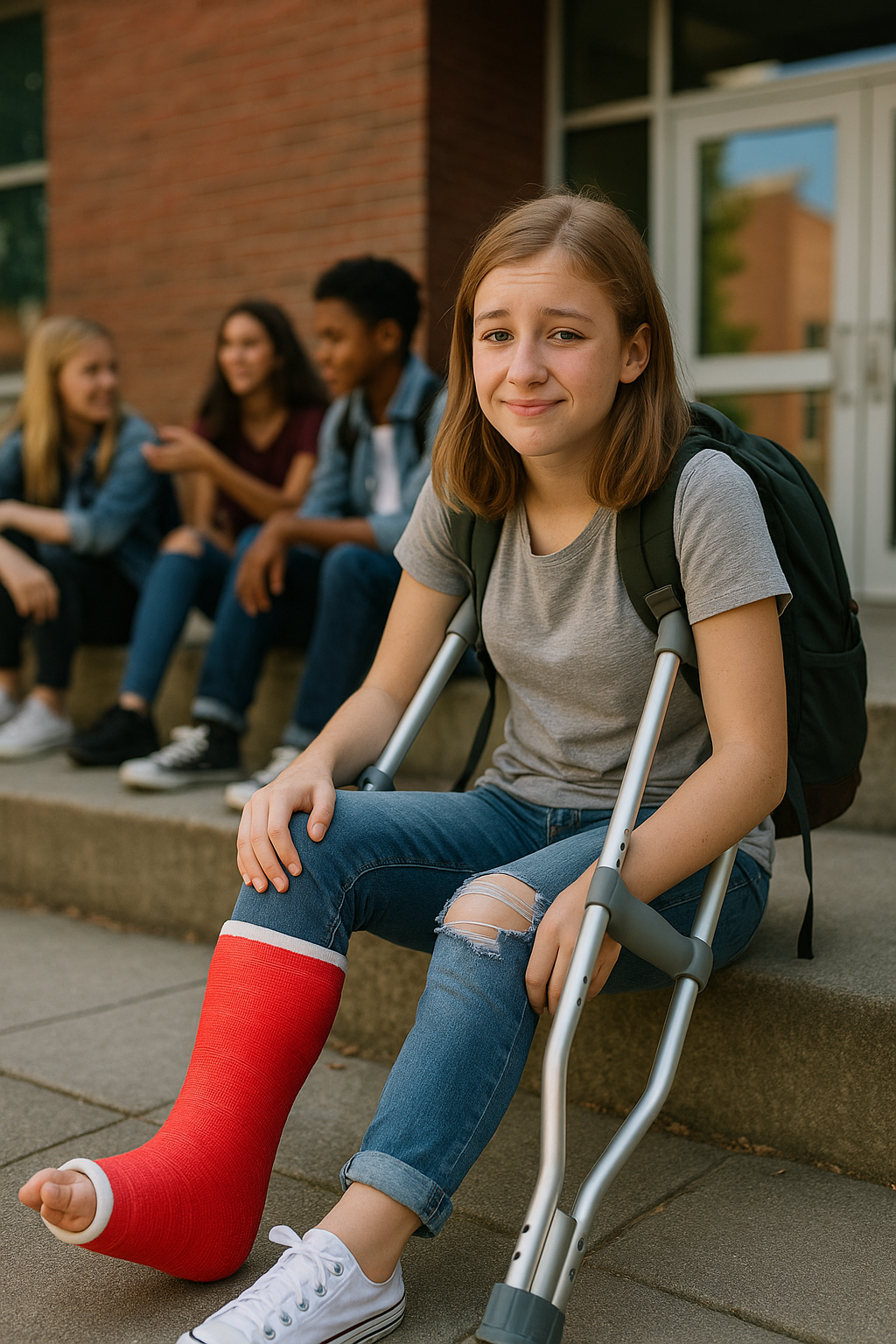 Ich bin vom Fahrrad gefallen – jetzt habe ich einen GipsFoto