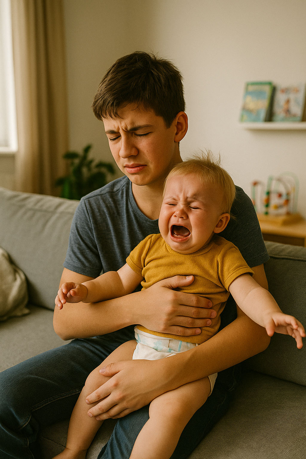Ich muss auf meine kleine Schwester aufpassen – das ist nicht immer leicht! Foto