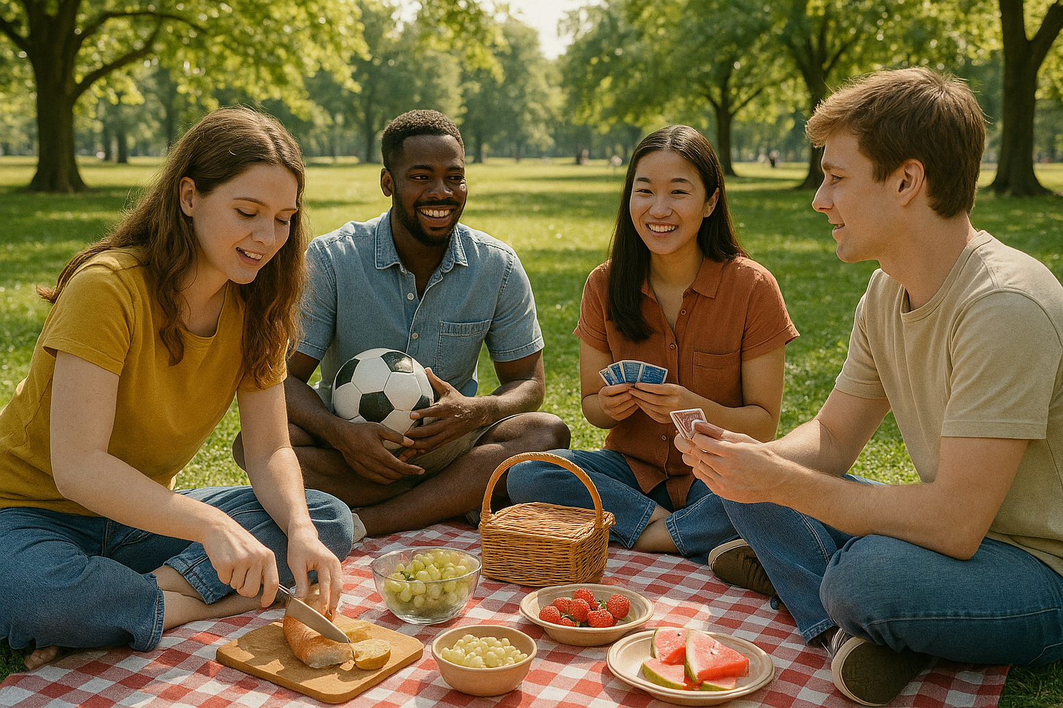 Letztes Wochenende habe ich im Park gepicknickt
 Foto