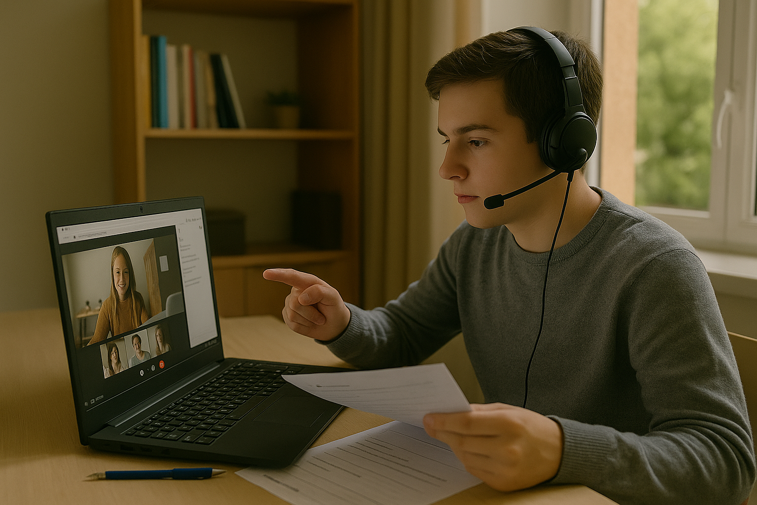 Online lernen – Schule im Internet Foto