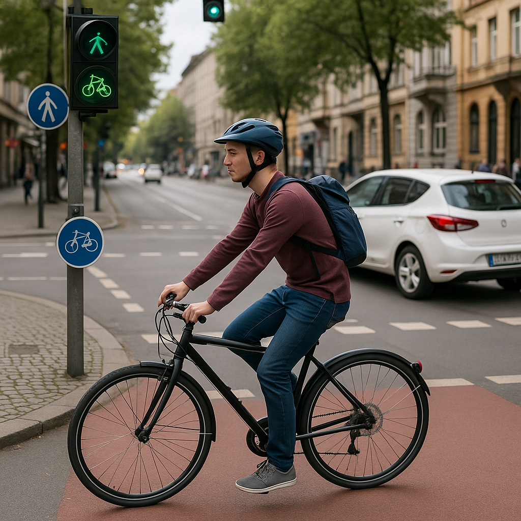 Unterwegs mit dem Fahrrad – umweltfreundlich durch die Stadt Foto