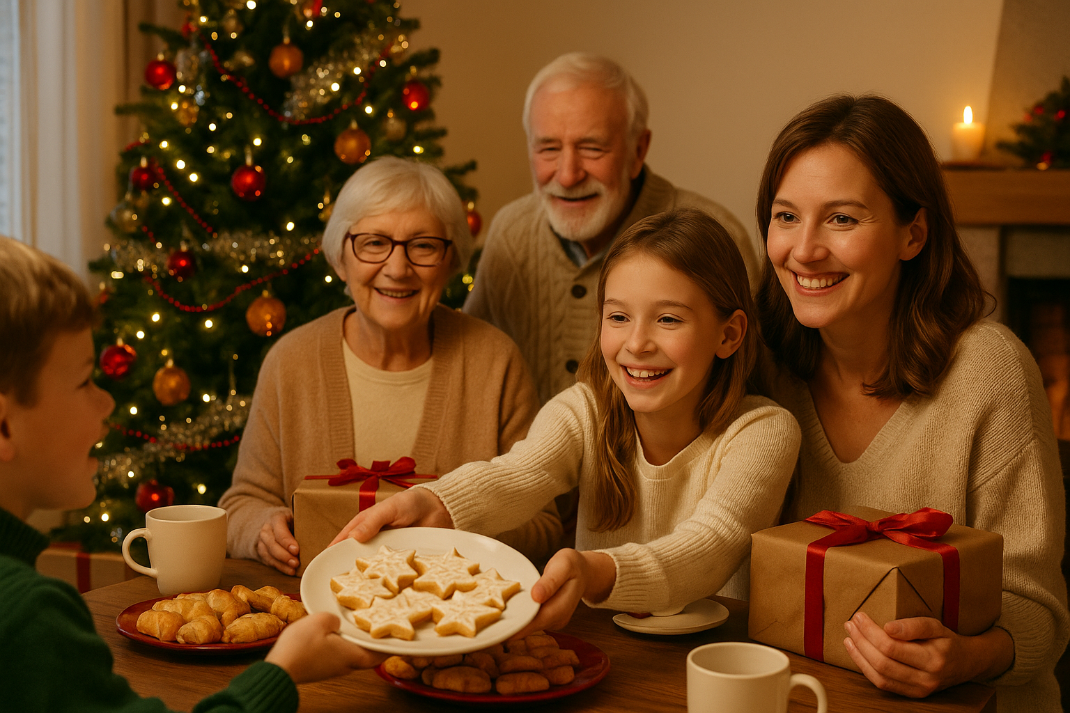 Weihnachten bei uns zu Hause – alles ist gemütlich und lecker! Foto