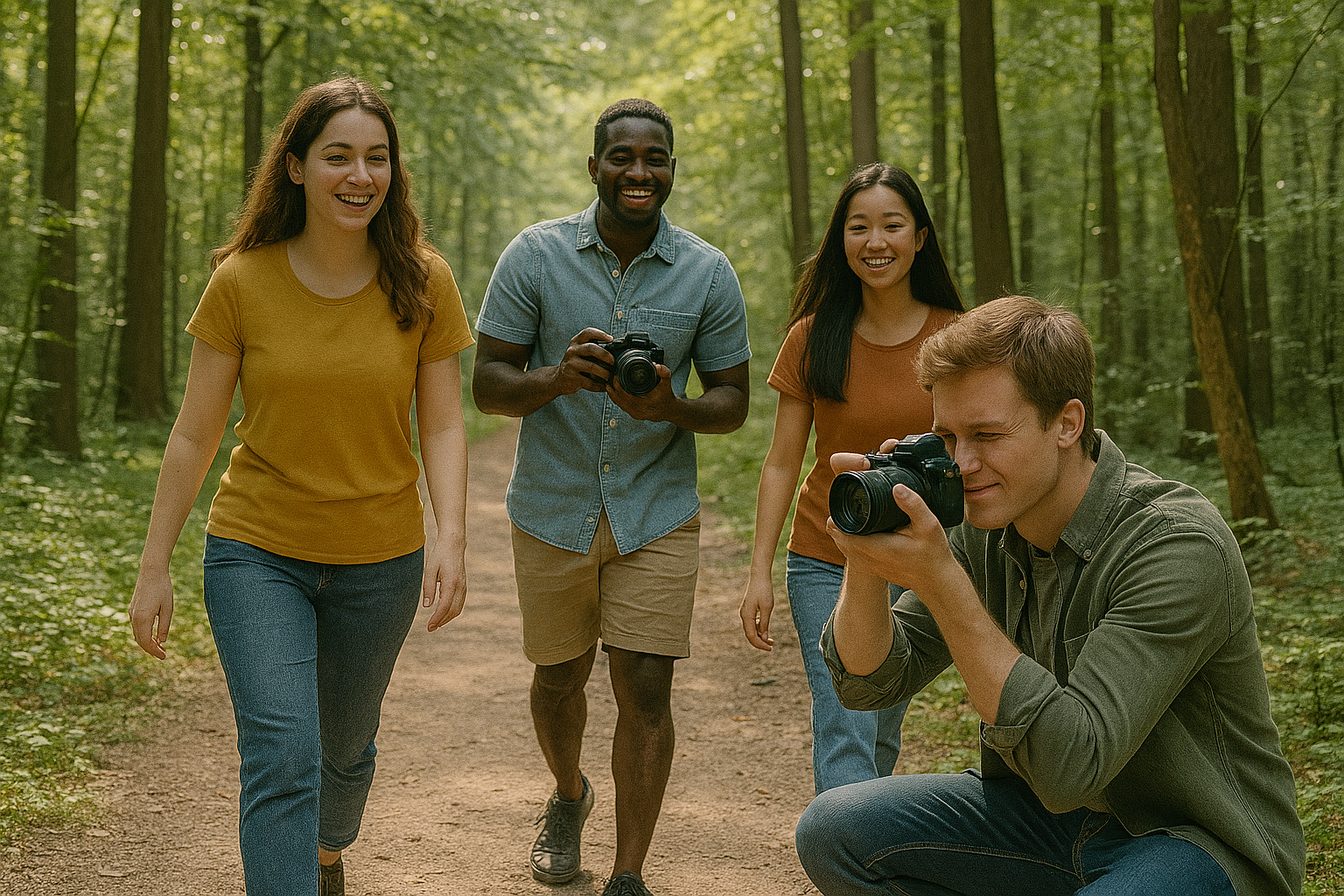 Wir haben Fotos im Wald gemacht
 Foto