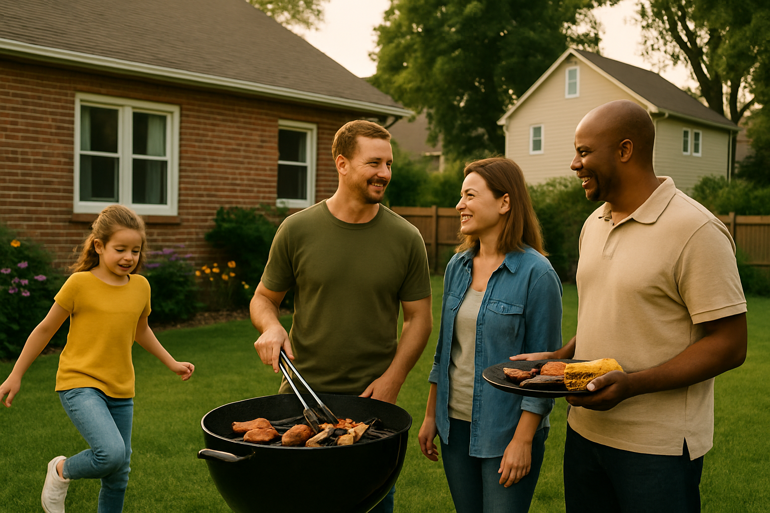 Wir haben einen Garten hinter dem Haus Foto