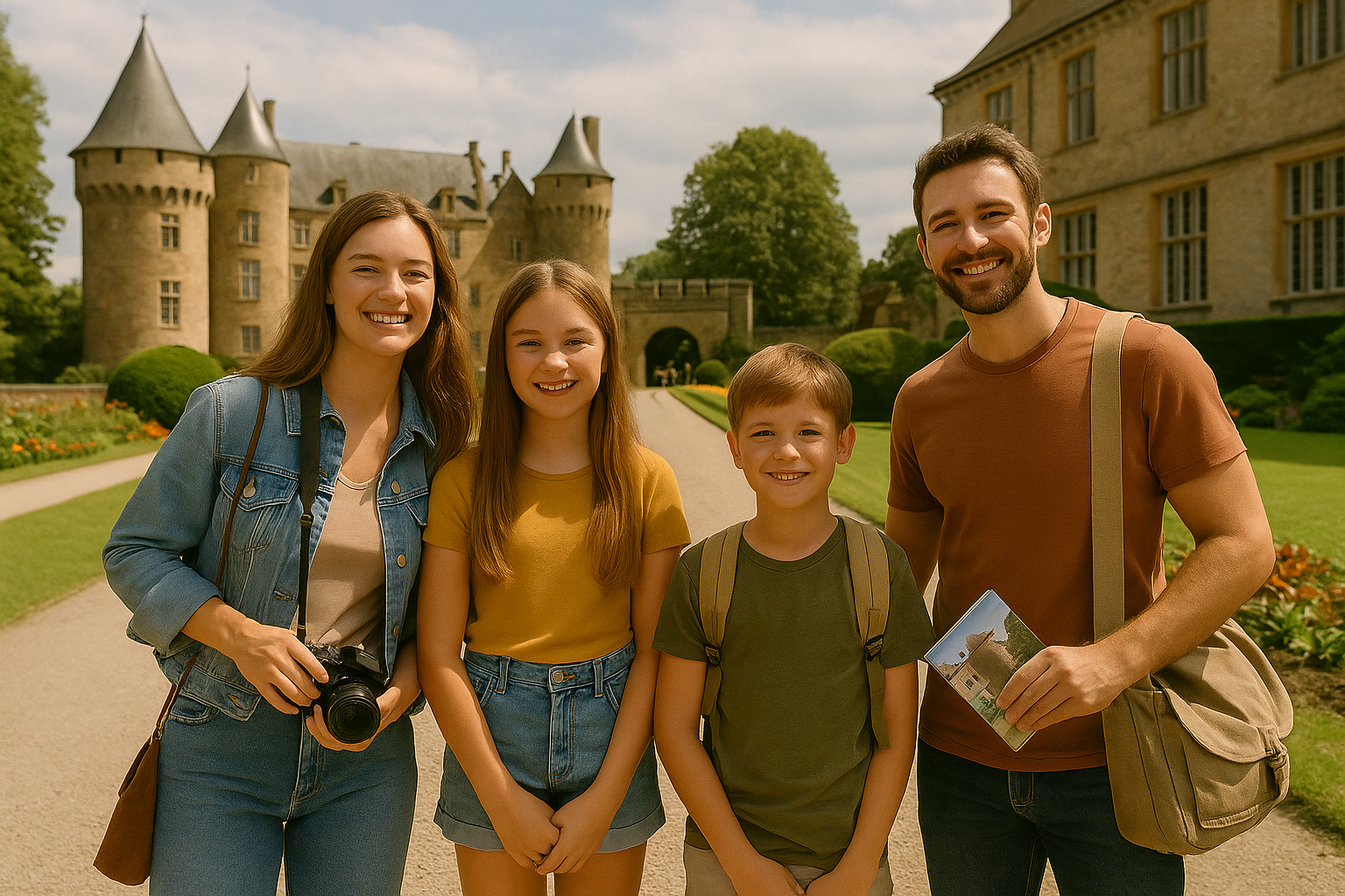 Wir haben einen Tagesausflug in ein Schloss gemacht
 Foto