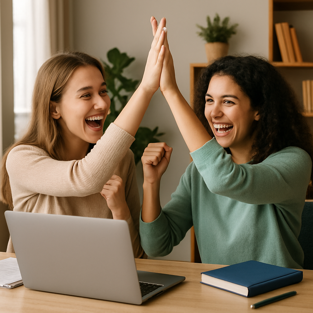 Wir haben zusammen ein Problem gelöst
 Foto