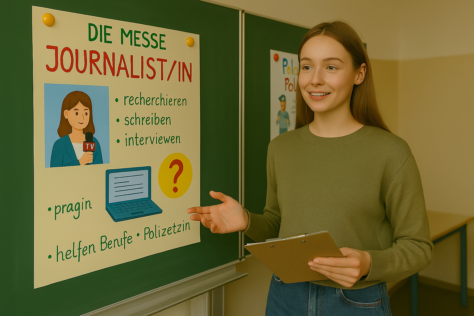 Wir machen eine Berufemesse in der Schule Foto