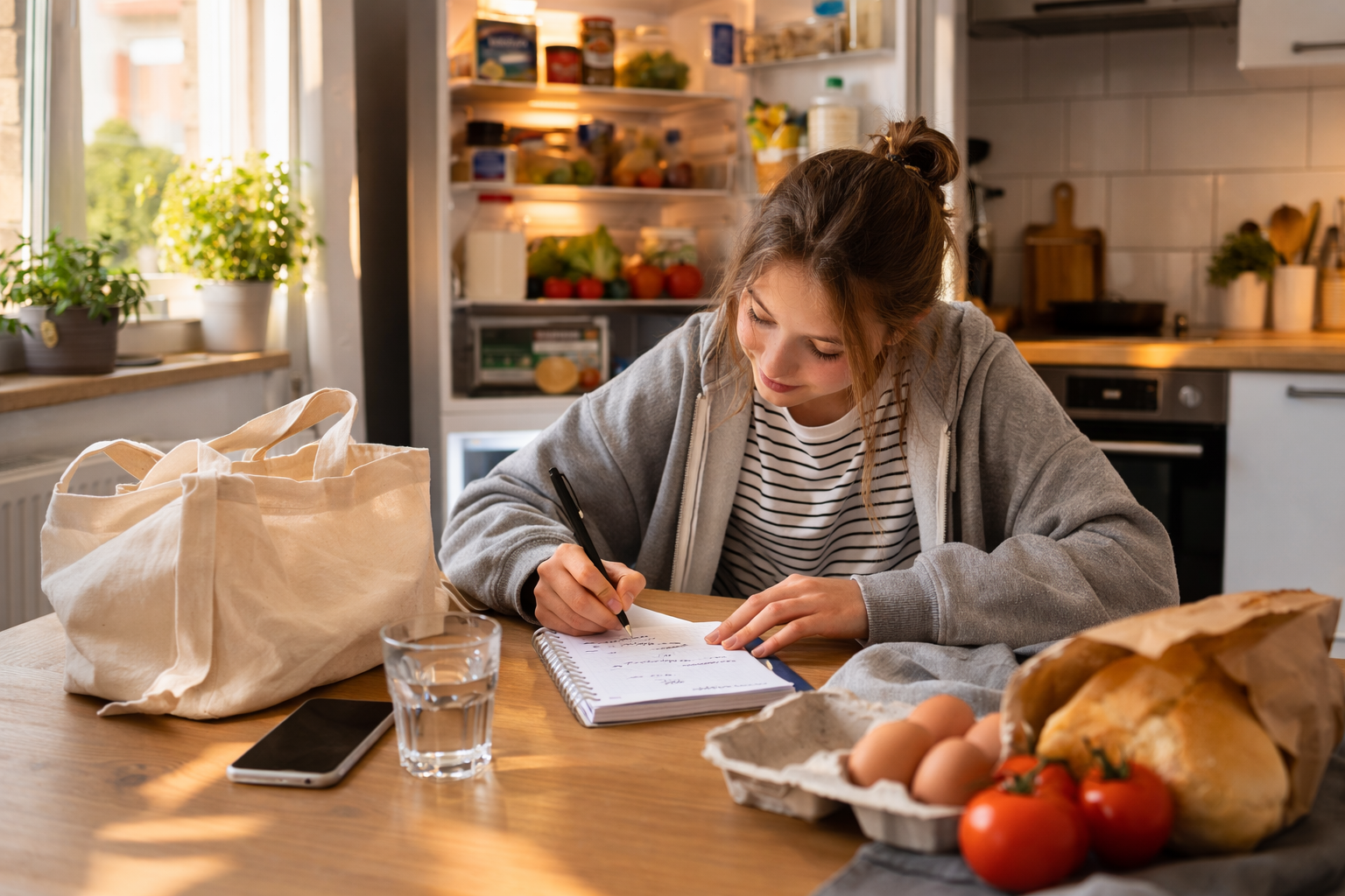 Ich habe eine Einkaufsliste geschrieben