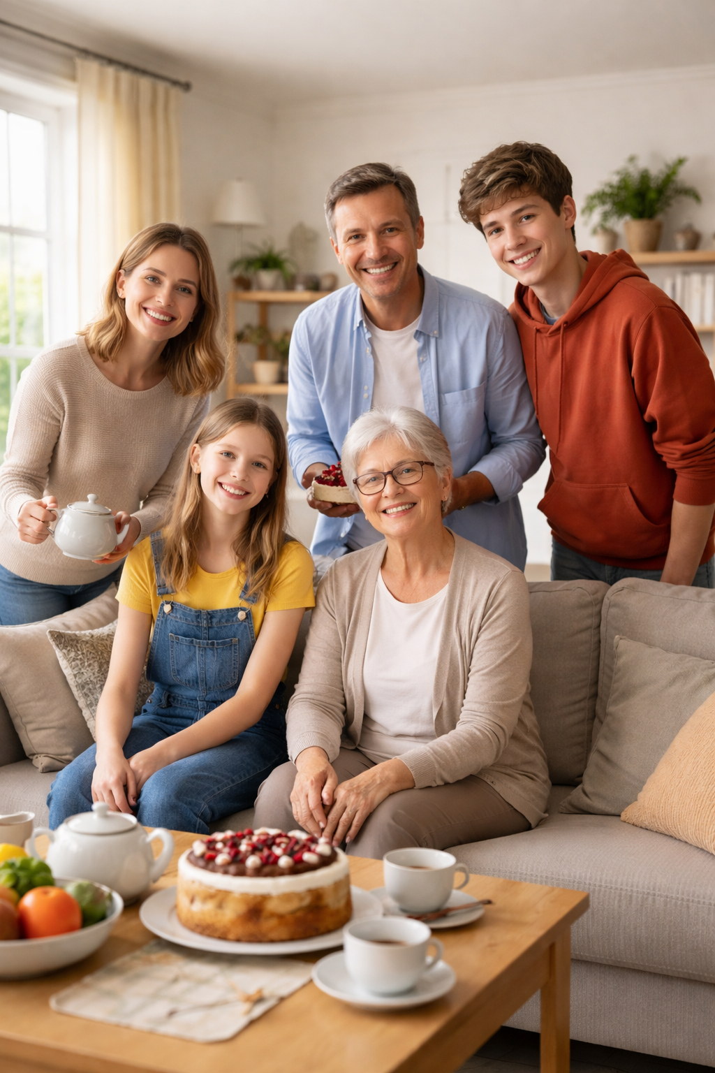 Familienfoto am Sonntag