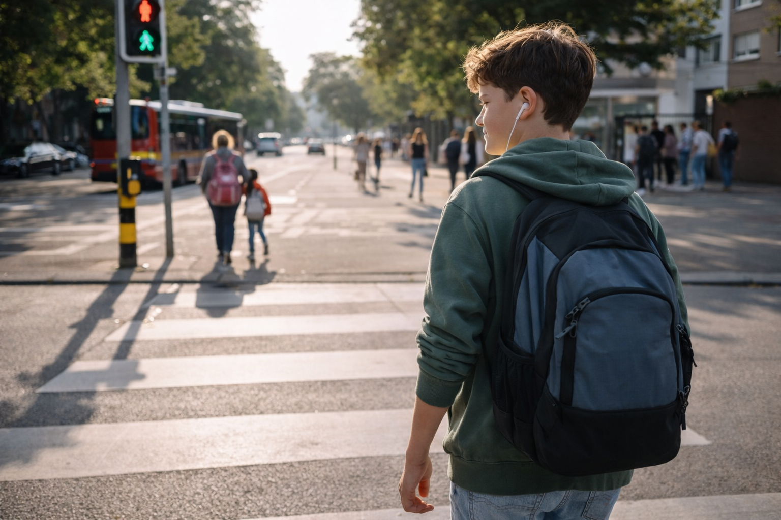 Auf dem Weg zur Schule