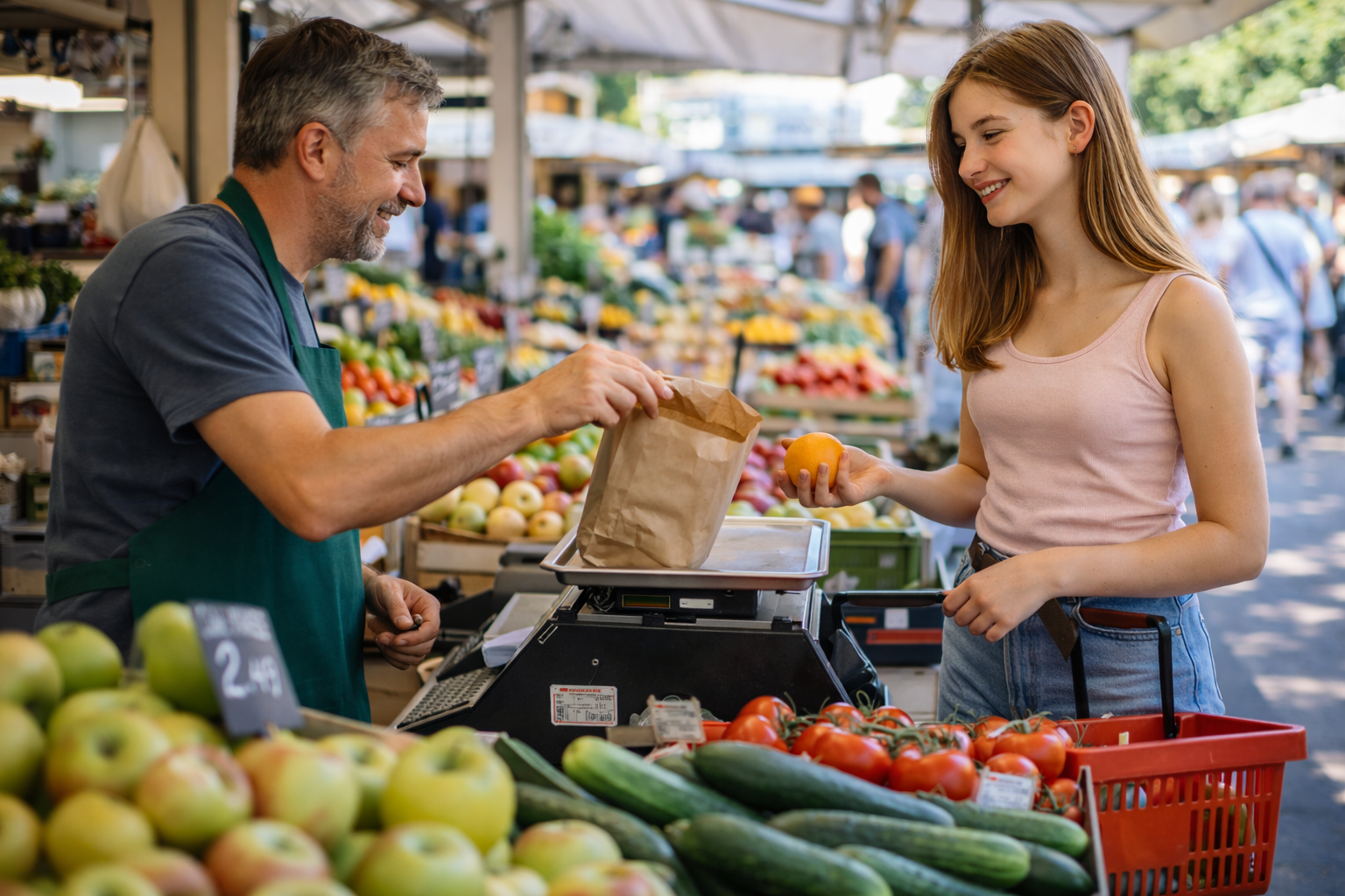 Obst und Gemüse auf dem Markt