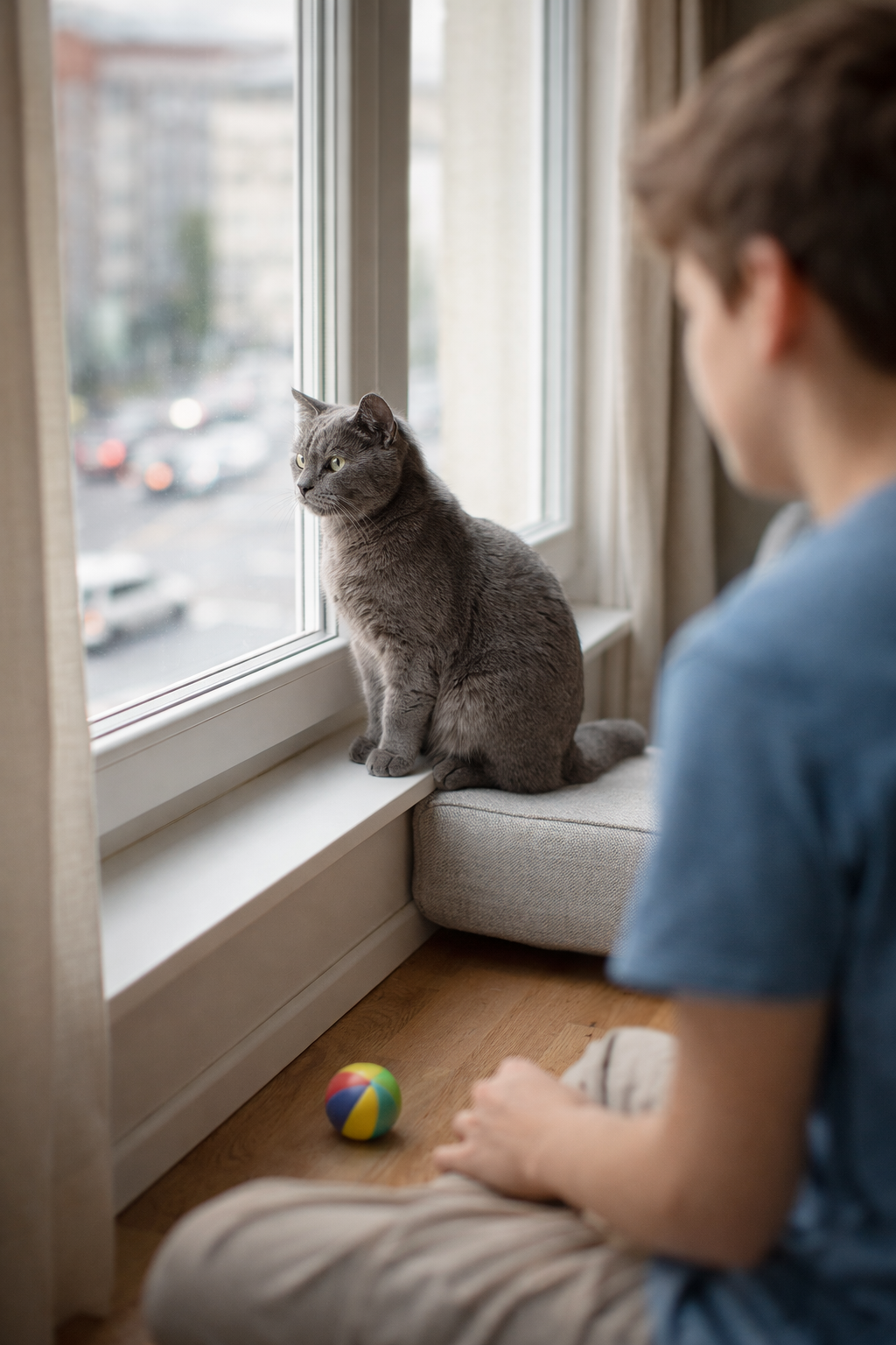 Meine Katze am Fenster