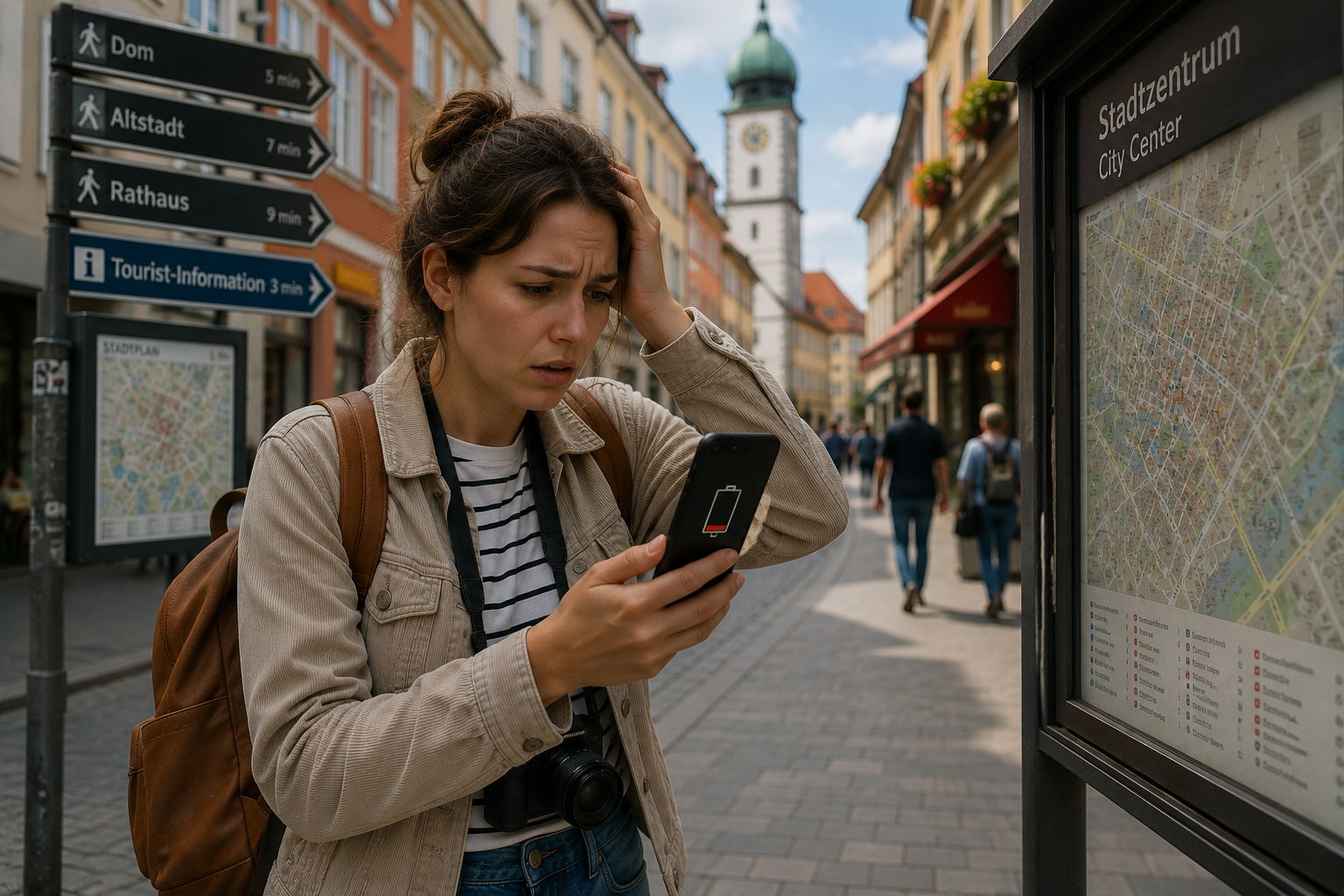 Allein in einer fremden Stadt – Foto