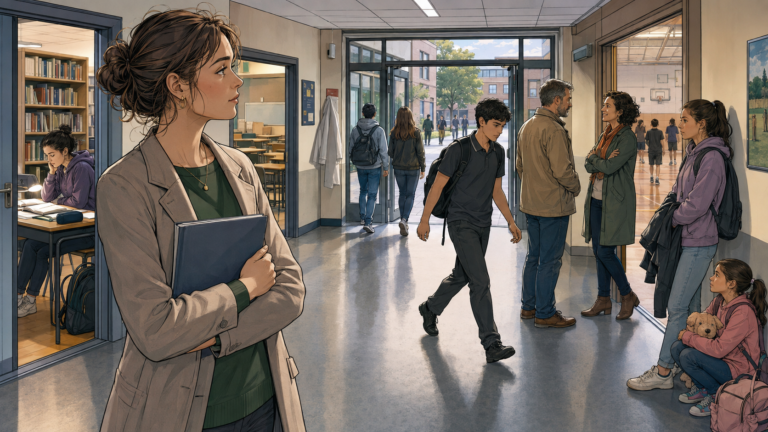 Eine Lehrerin beobachtet, wie unterschiedlich die Lebensbedingungen ihrer Schülerinnen und Schüler außerhalb des Unterrichts sind.