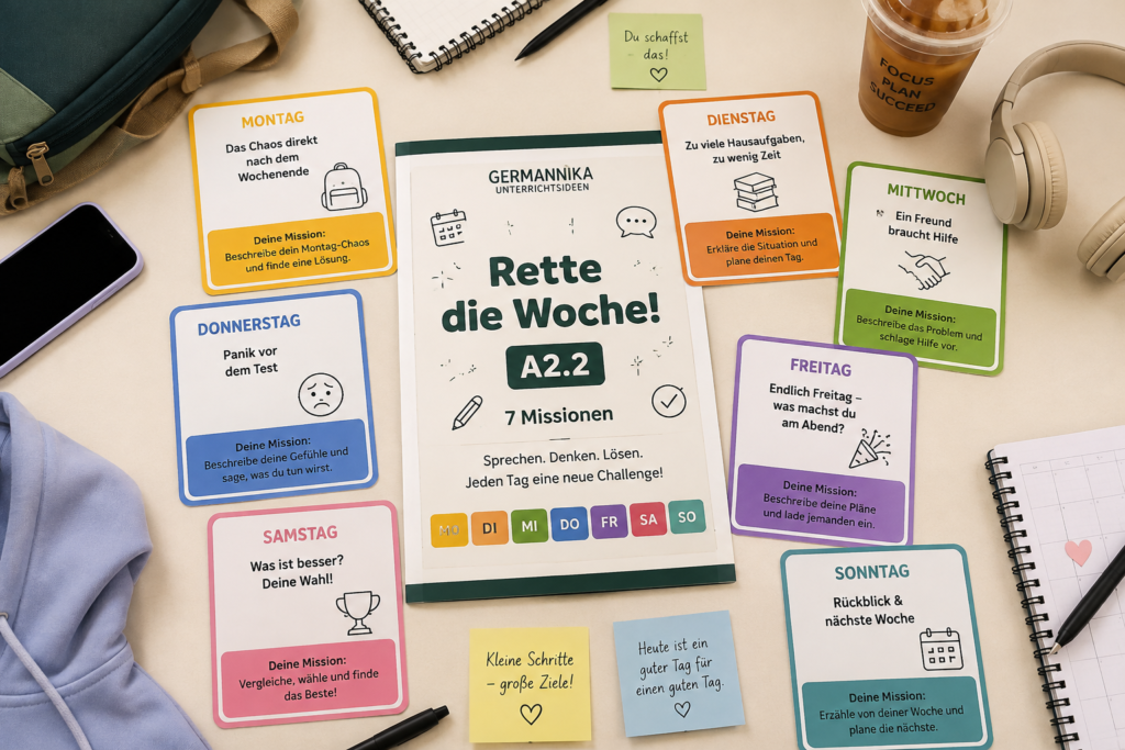Rette die Woche! – 7 Tage, 7 Sprachmissionen